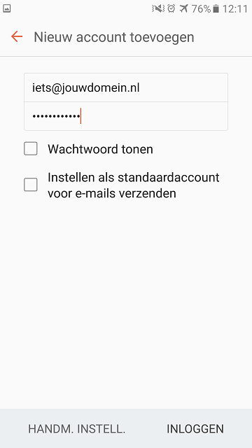 android instellen email 4