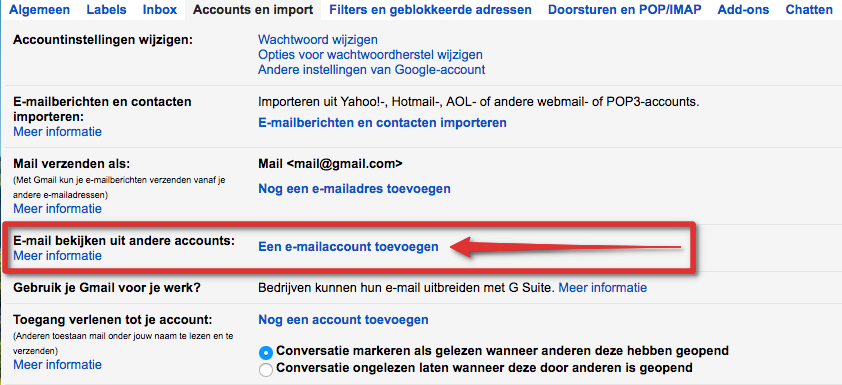 gmail instellen email 2