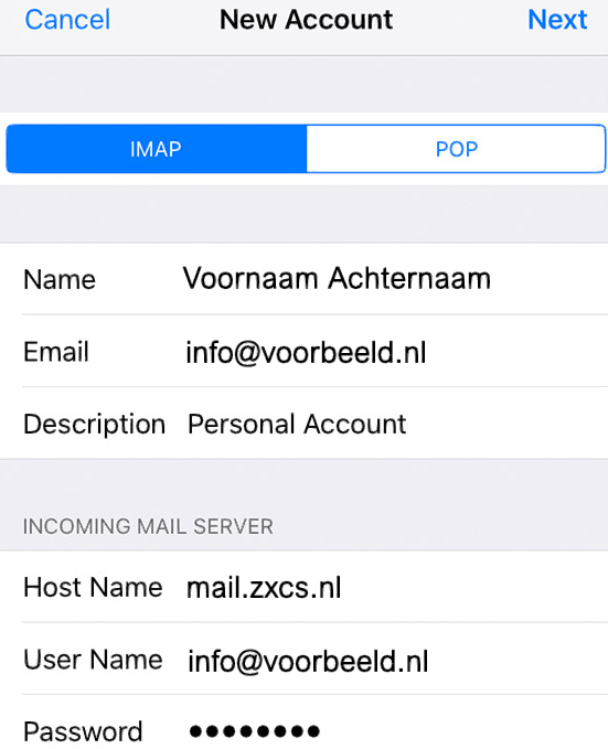 iphone instellen email 4