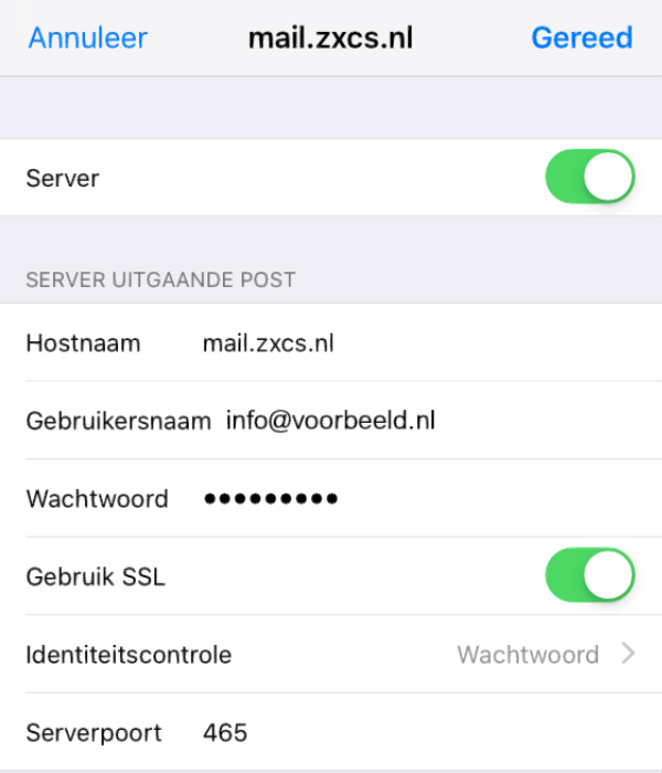 iphone instellen email 5