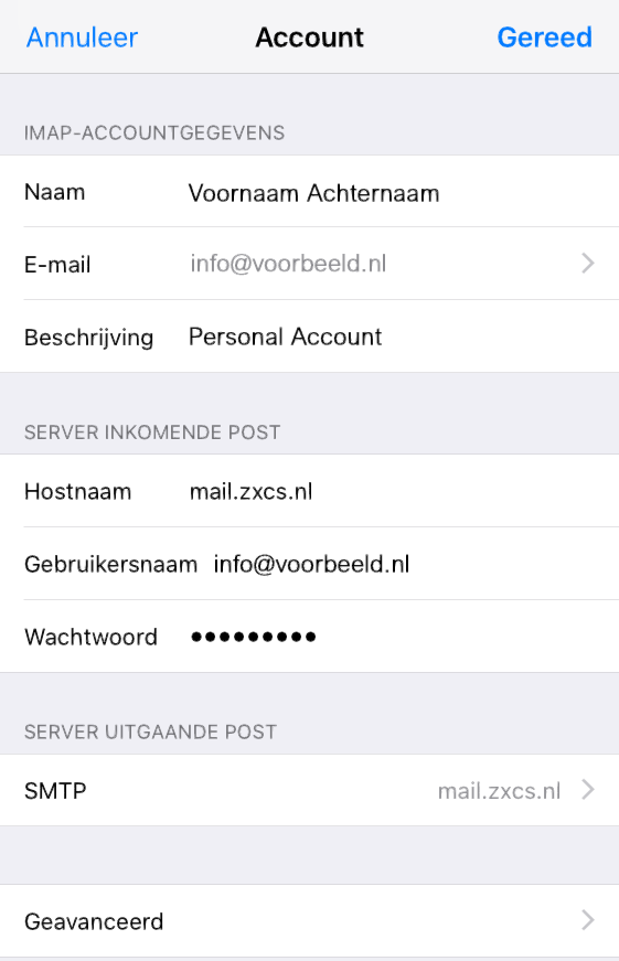 iphone instellen email 6