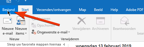outlook instellen email 1